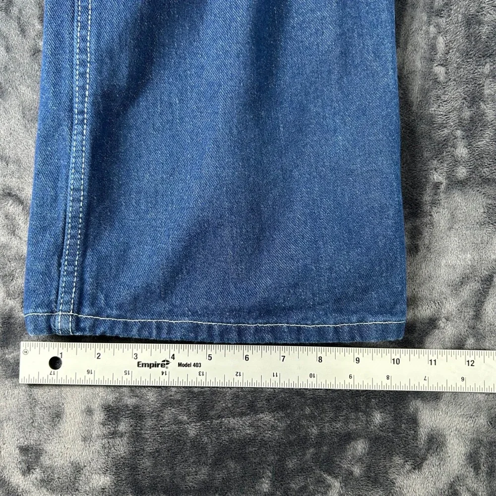 Dickies Denim Bib Overalls Mens Large Blue Carpenter Workwear Jeans